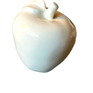 William Sonoma white porcelain apple decor